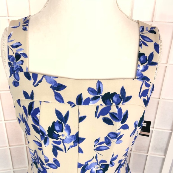 Gabby Skye Floral Scuba Fit & Flare Dress … - Picture 5 of 8